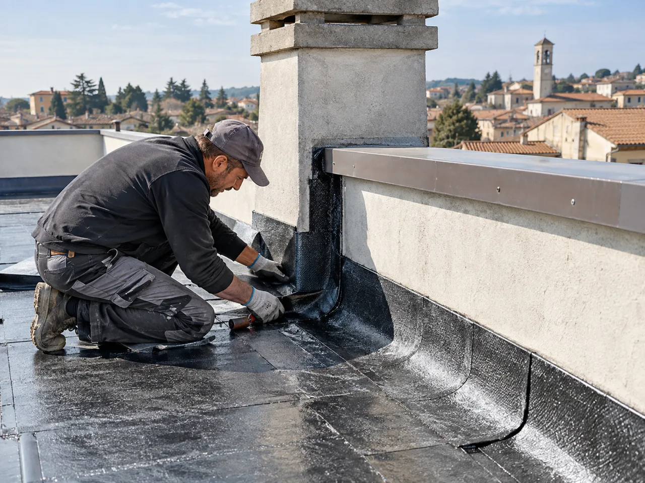 Intervento di impermeabilizzazione di una copertura